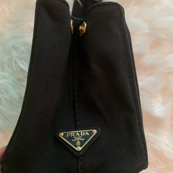 Prada Canapa Black Tote with Strap - Picture 2 of 13